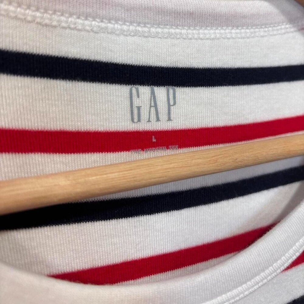 Gap Blue Striped Long Sleeve Shirt Size Large - Picture 3 of 4